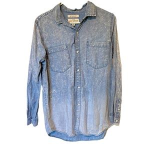 Lucky Brand Boyfriend Button Down Long Sleeve Denim Shirt Size Medium